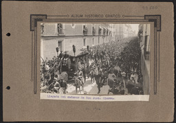 Llegada del cadáver de Don Justo Sierra.