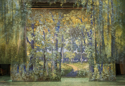 Forest scene with front legs rising