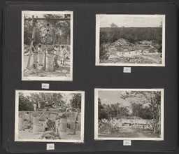 White's photo album of Sylvanus Morley's restoration work at Chichen Itza, Mexico, page 17