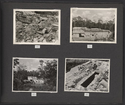 White's photo album of Sylvanus Morley's restoration work at Chichen Itza, Mexico, page 22