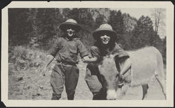 Children with donkey