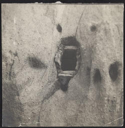 Doorway into cliff dwellings at Pajarito Plateau, New Mexico