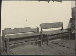 Benches in a mission church