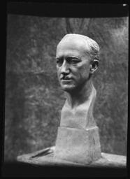 Bronze bust of Edgar L. Hewett by artist Salvatore Scarpitta