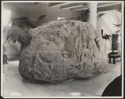 Cast of The Great Turtle, Quirigua. Back of photograph signed Bradford?, Guatemala